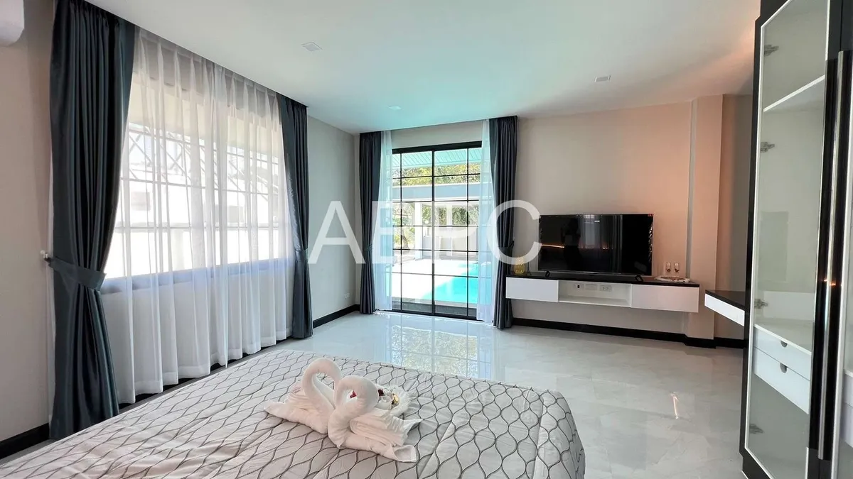 Brand New Modern 4 Bedroom 3 Bathroom Pool Villa in East Pattaya ABPC1178 photo 7
