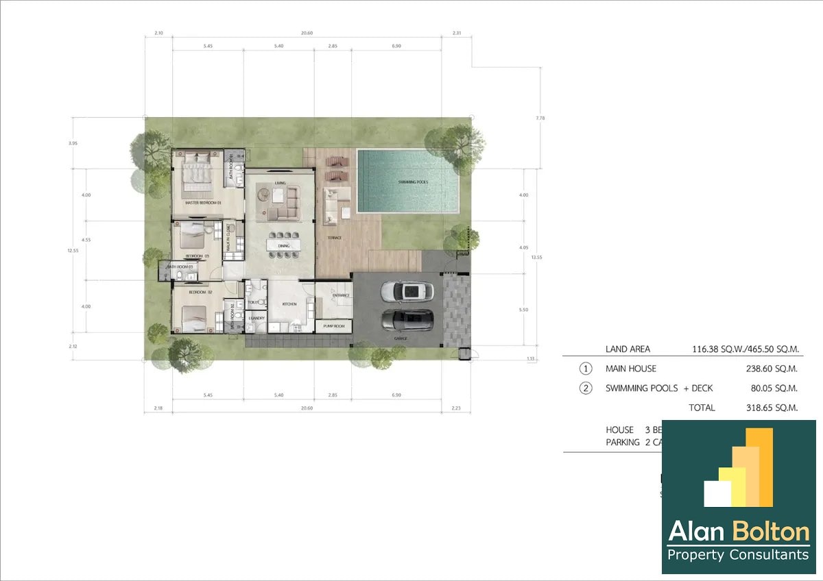 Brand New Modern Luxury 3 Bed 4 Bath Pool Villa For Sale Near Lake MapPhrachan photo 4