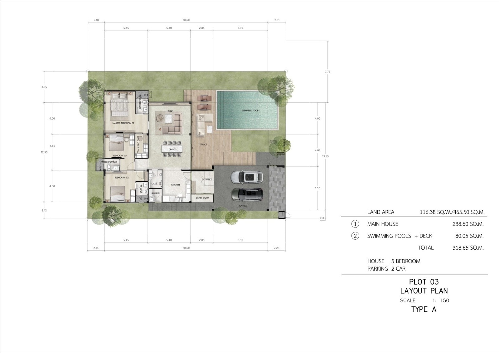 Brand New Modern Luxury 3 Bed 4 Bath Pool Villa For Sale Near Lake MapPhrachan photo 22