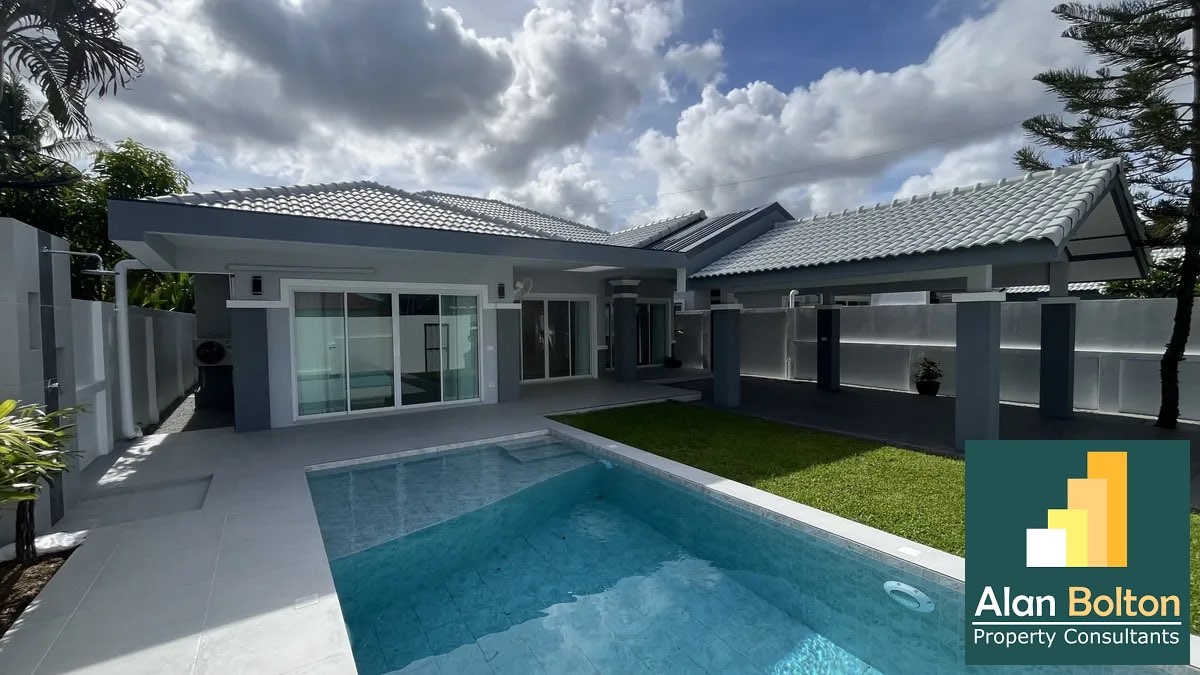 Brand New Modern 4 Bed 3 Bath Pool Villa At Secure Village In Huay Yai
