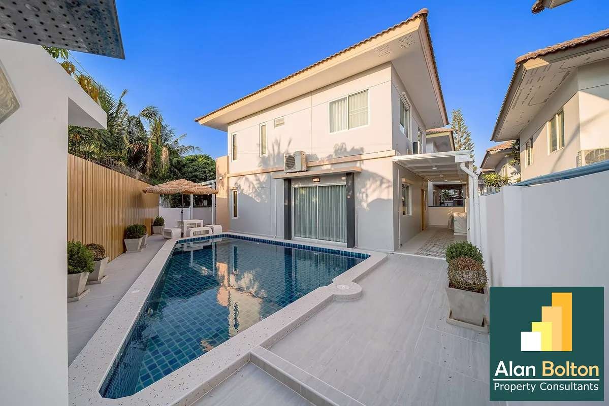 Newly Renovated Minimal Cozy Style with Pravate Pool 3 bedrooms 2 bathrooms in Baan Pruksa Nara for SALE