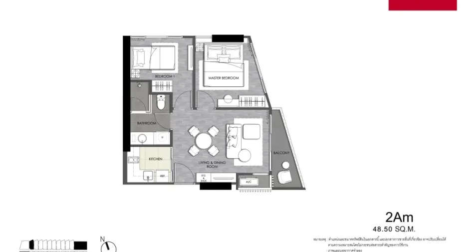 Ocean View 2 Bed Condo in Central Pattaya - EDGE Central Pattaya photo 24