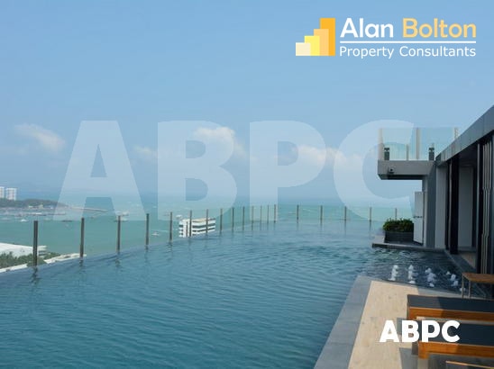 North Facing Ocean View 2 Bed 1 Bath Condo In Central Pattaya