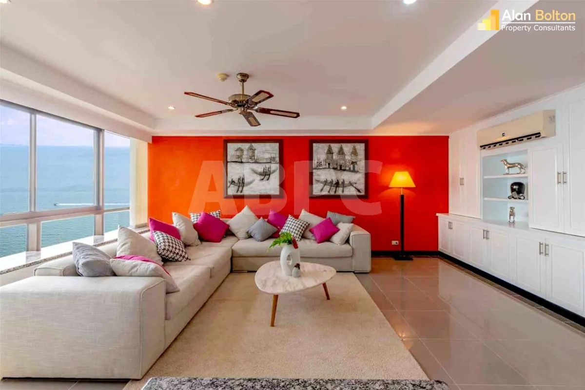 Beachfront Ocean View 3 Bed 4 Bath Duplex Condo In Jomtien