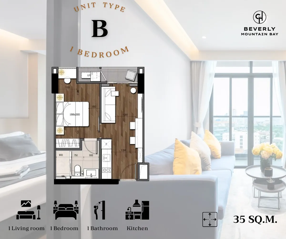 One Bedroom condo For Rent Iin Prahtamnak photo 2