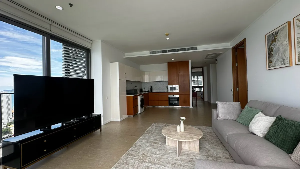 Full Sea View 3 Bedroom on High Floor For Rent in Wongamat photo 2