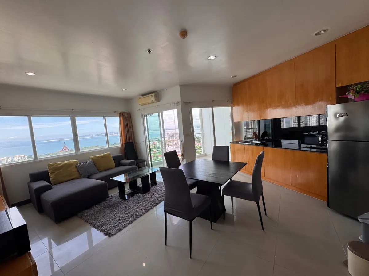 Large 72 Sqm Temple Ocean View 1 Bed 2 Bath Condo For Sale In Wongamat photo 8