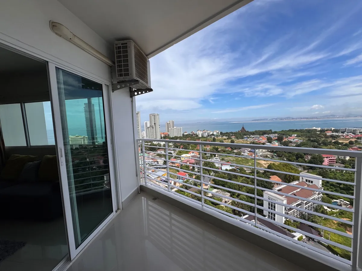Large 72 Sqm Temple Ocean View 1 Bed 2 Bath Condo For Sale In Wongamat photo 2