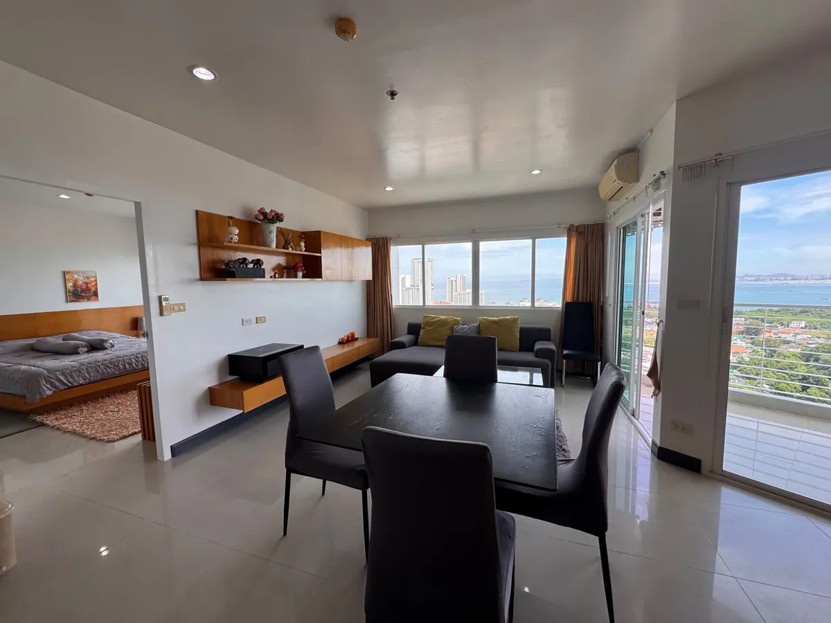 Large 72 Sqm Temple Ocean View 1 Bed 2 Bath Condo For Sale In Wongamat photo 9