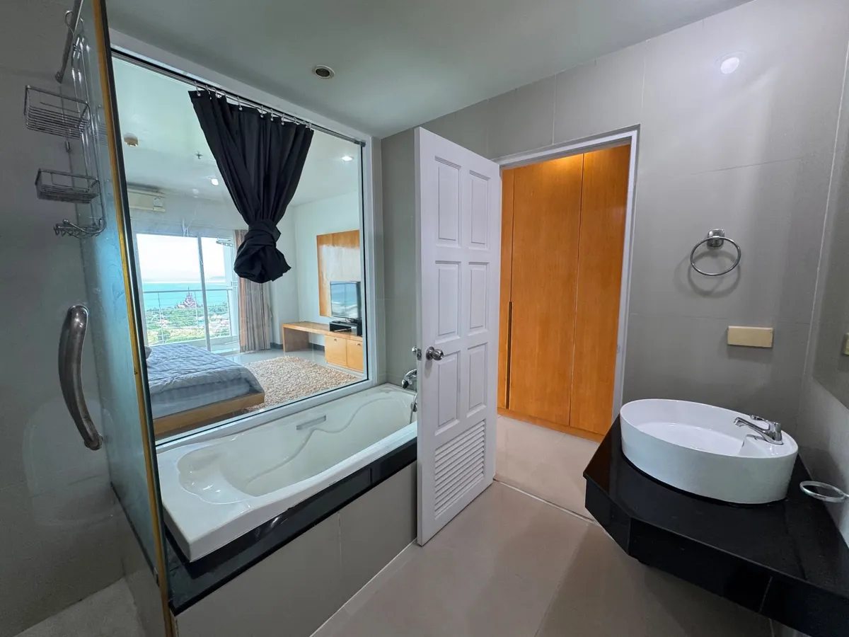 Large 72 Sqm Temple Ocean View 1 Bed 2 Bath Condo For Sale In Wongamat photo 21