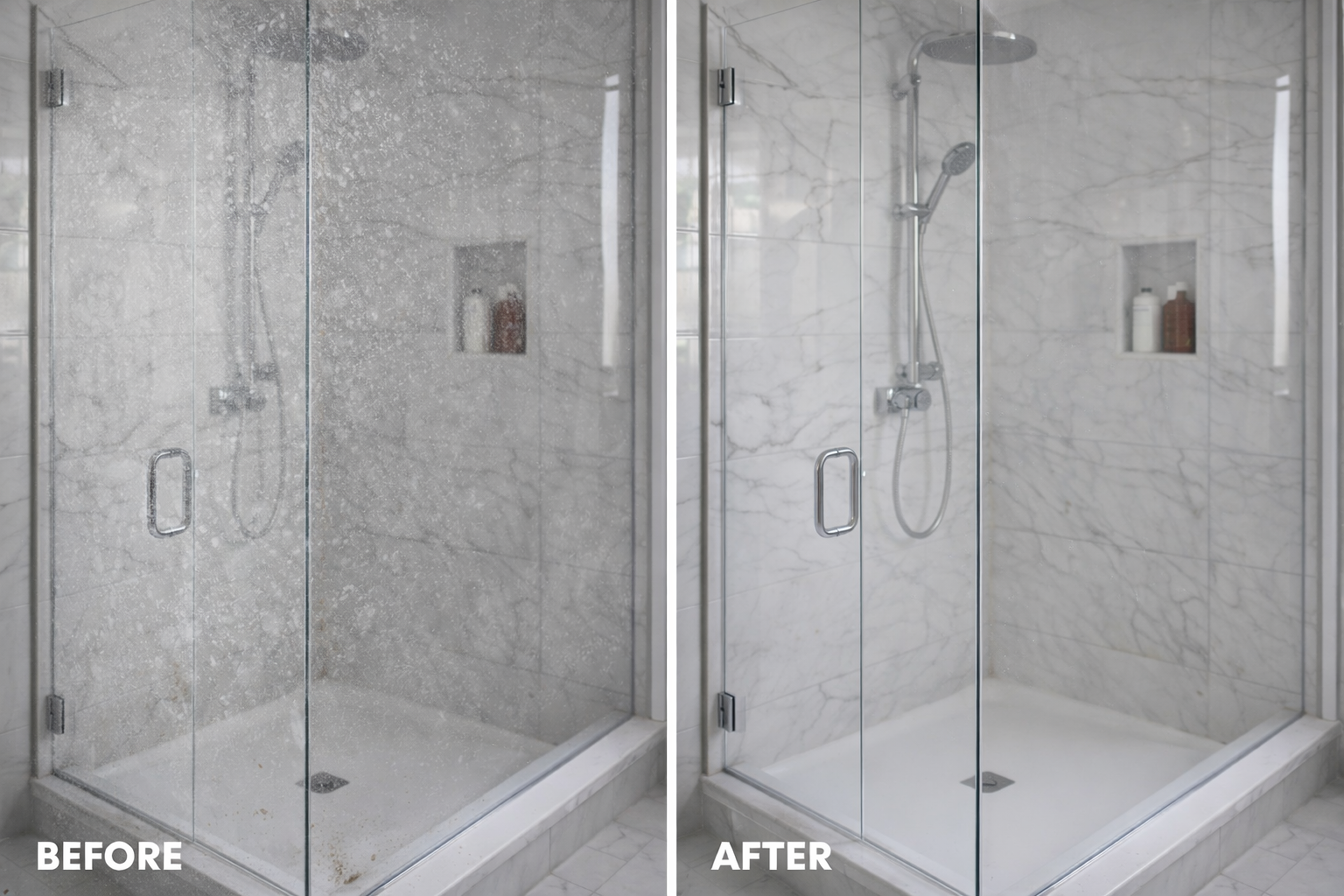 Bathroom cleaning result