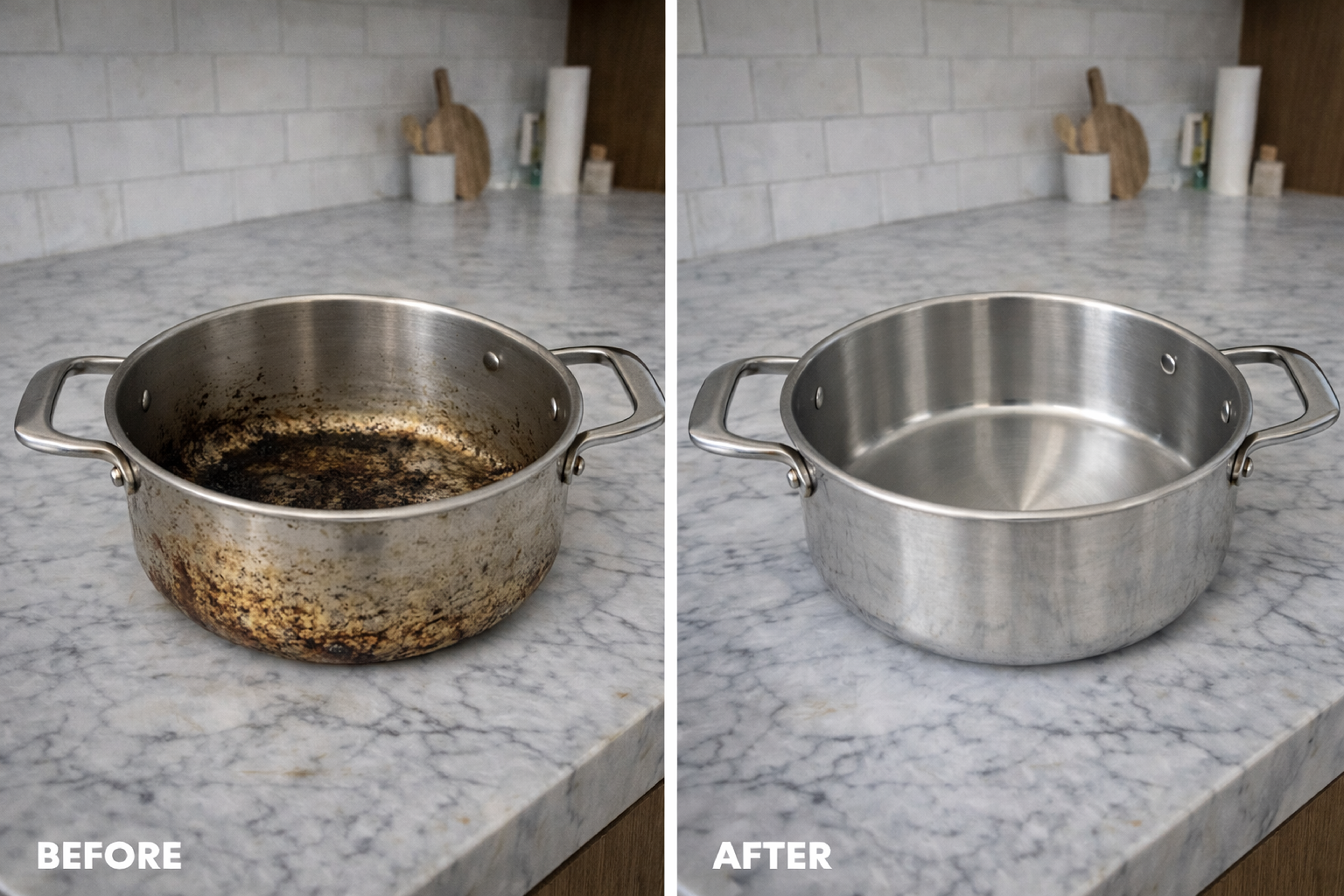 Countertop cleaning result