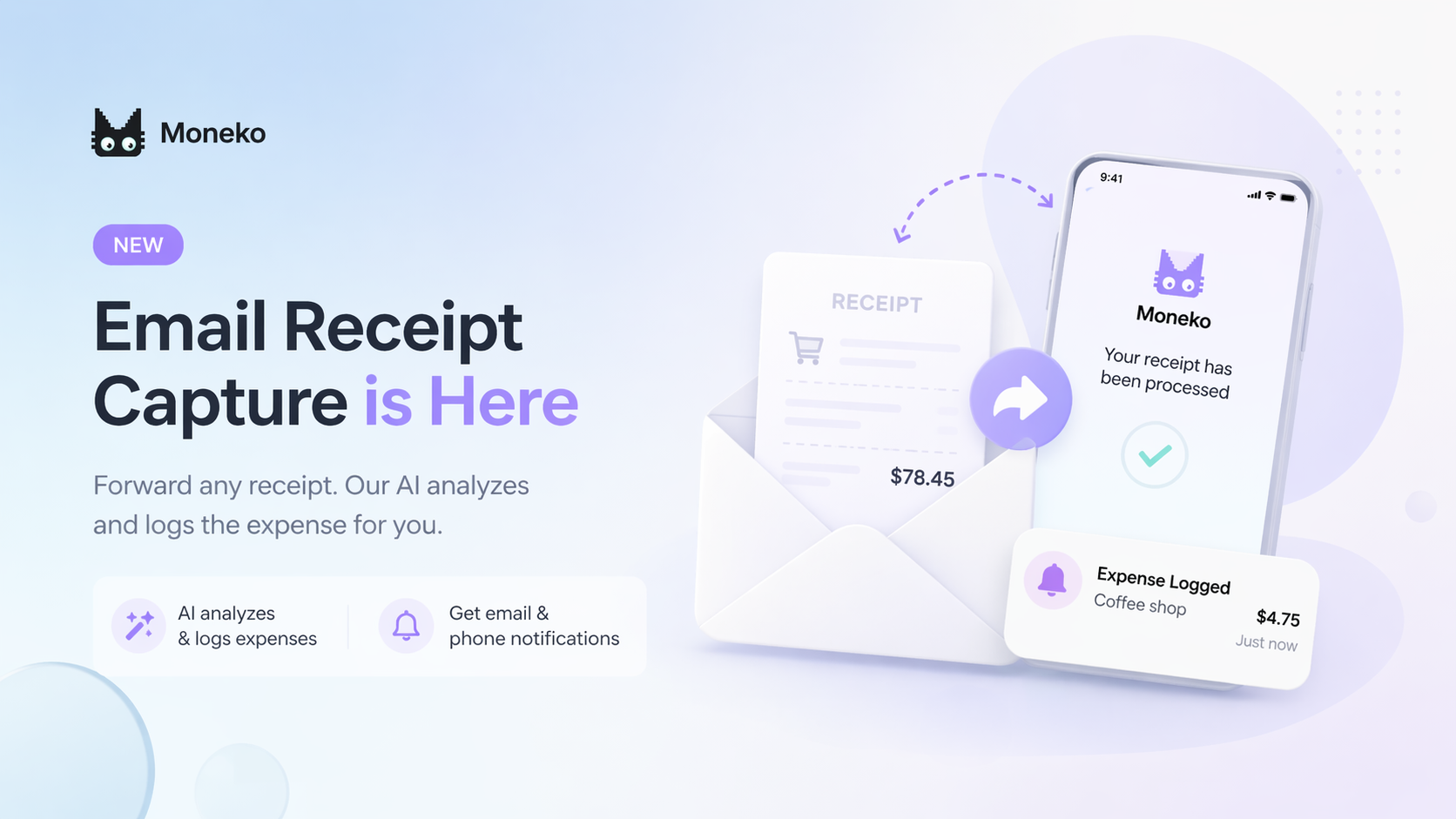 Cover image for How to Set Up Email Receipt Capture in Moneko