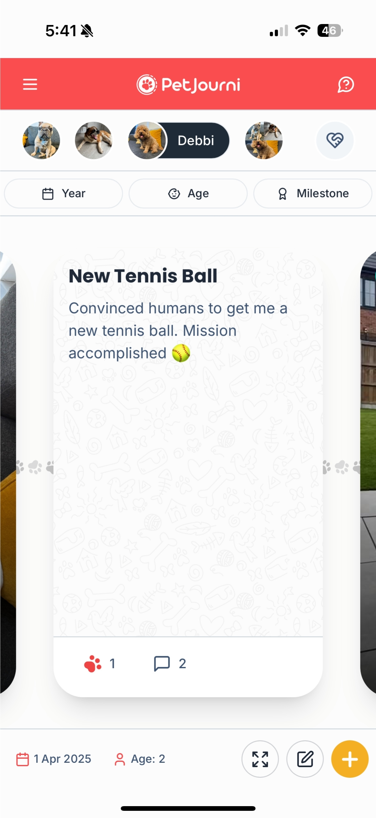 A second PetJourni app mockup