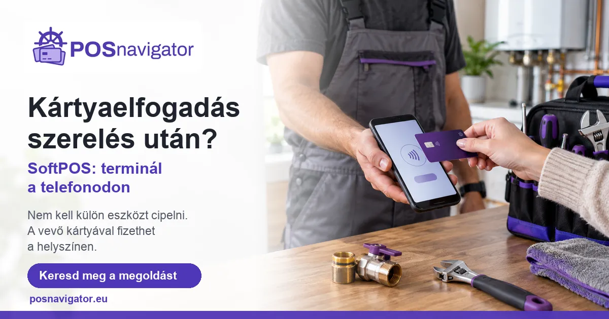 SoftPOS kiszálló szakembereknek: kártyaelfogadás szerelés után, külön terminál nélkül, a mobiltelefonodon