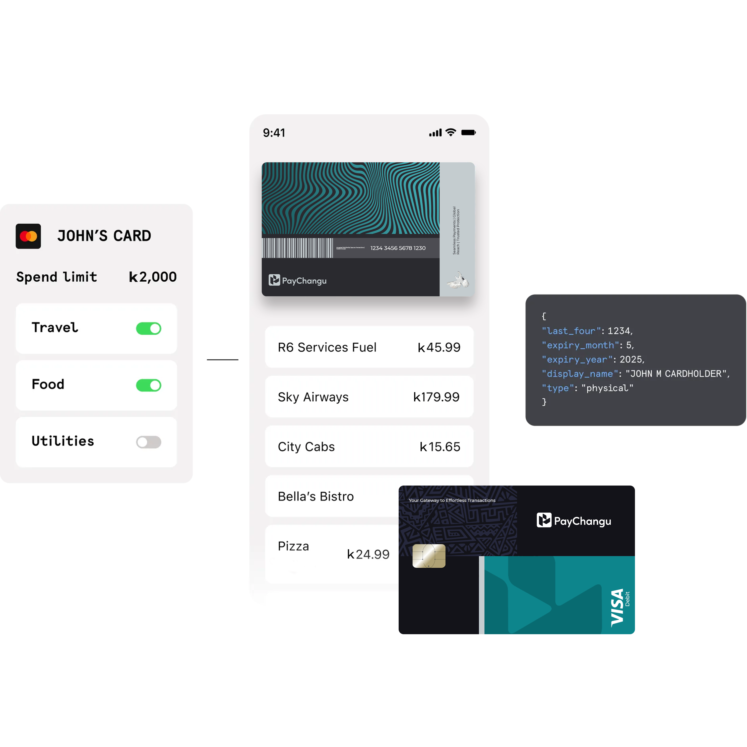 PayChangu virtual card dashboard