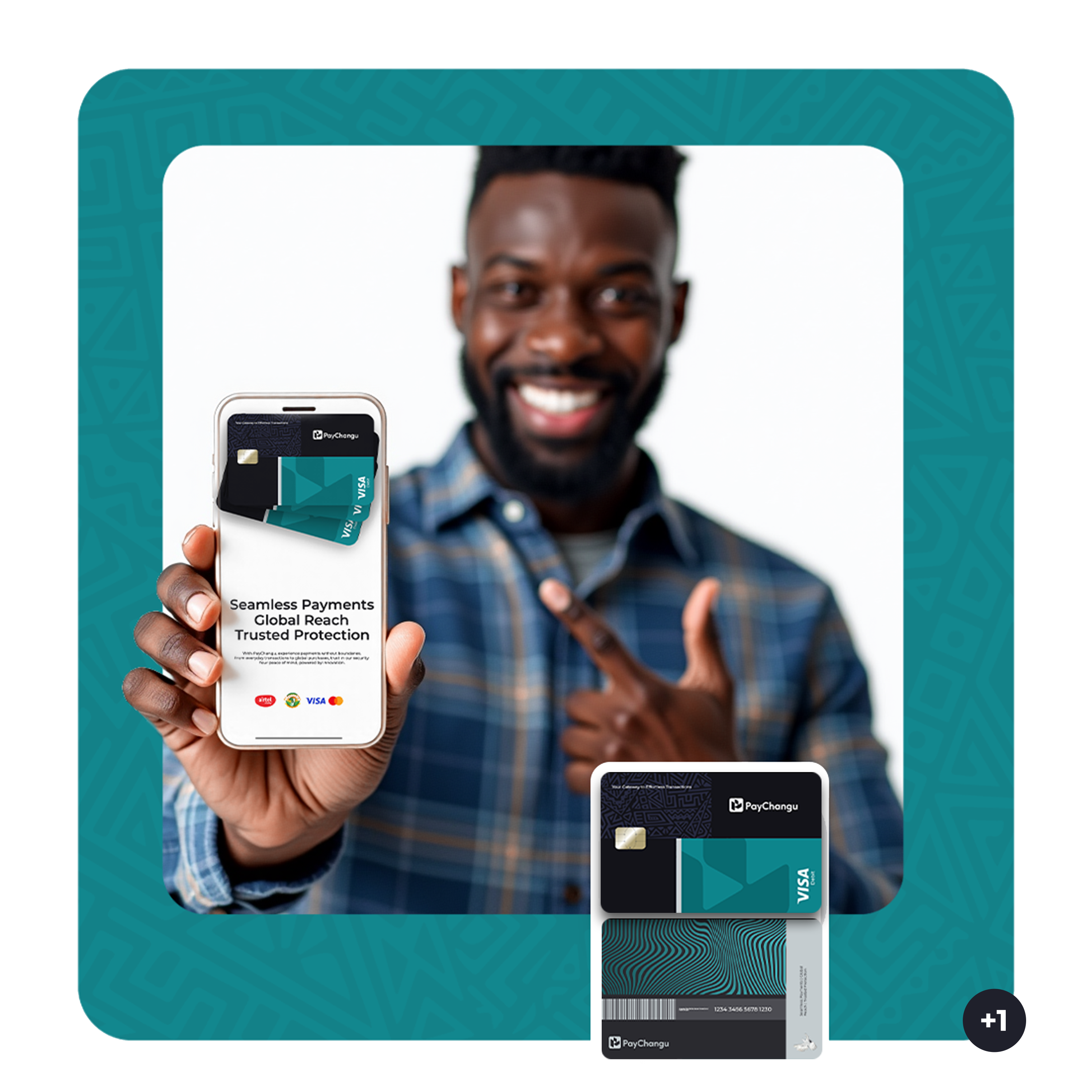 Hands using smartphone for contactless payment