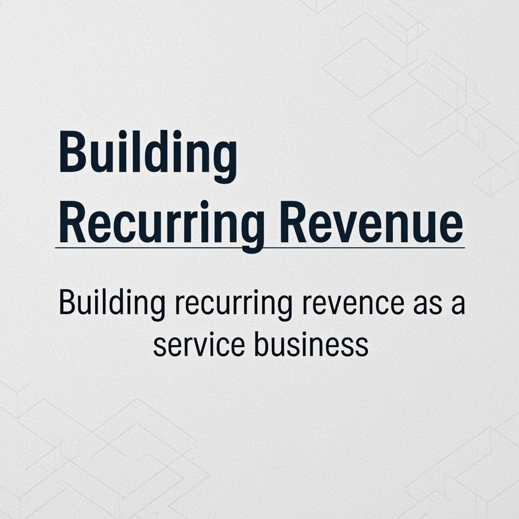 Building Recurring Revenue