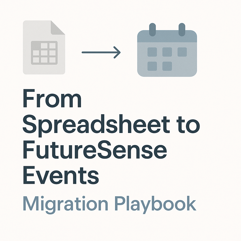 From Spreadsheet to FutureSense Events: Migration Playbook