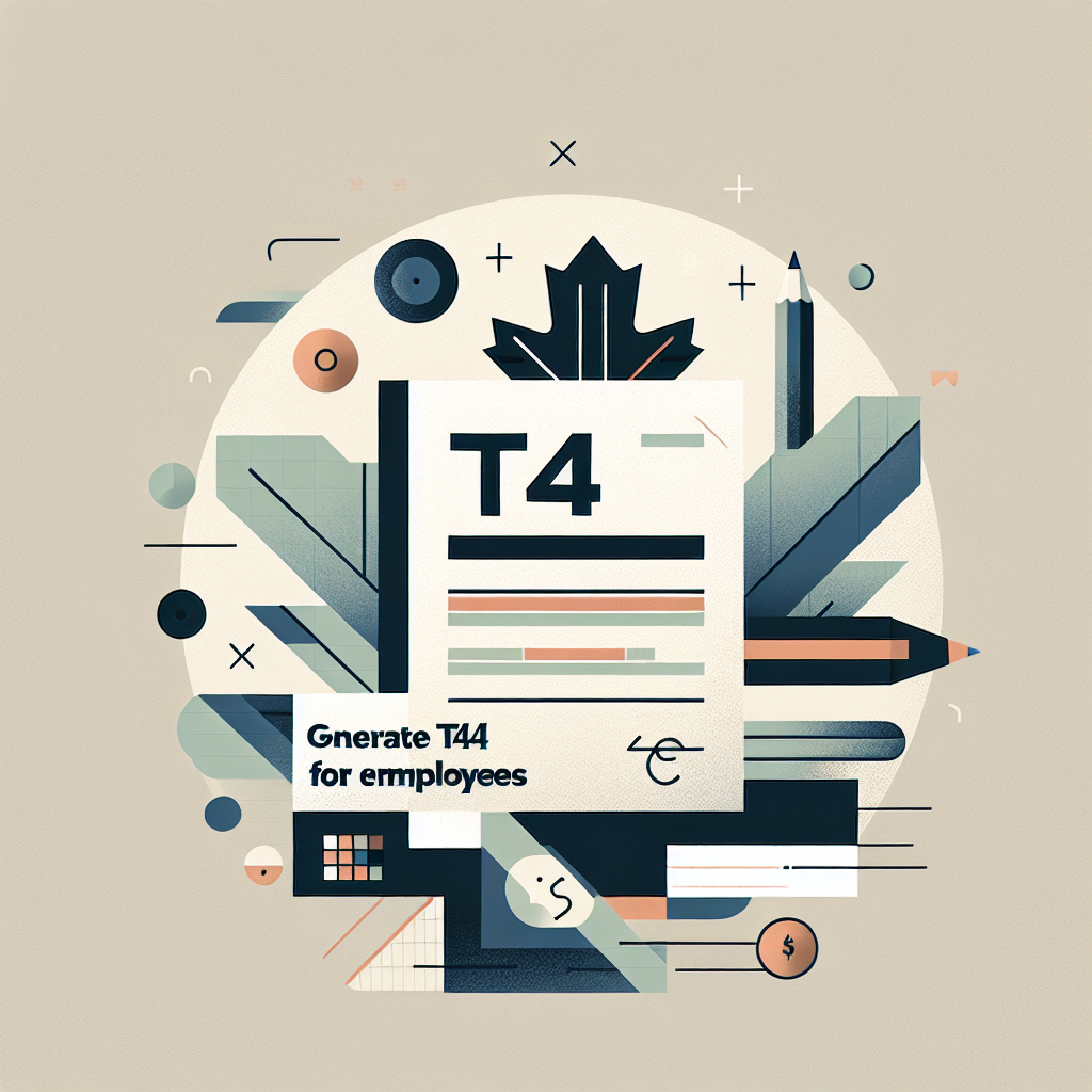 Generate T4 Slips for Employees in Canada
