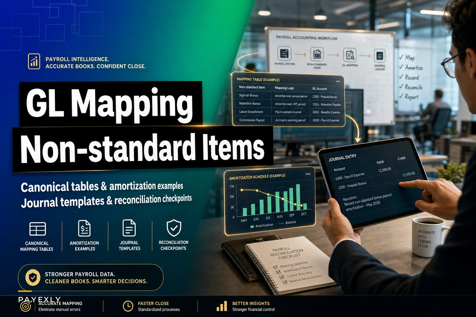 GL Mapping for Non-Standard Payroll: Canonical Tables, Amortization Approaches and Journal Templates
