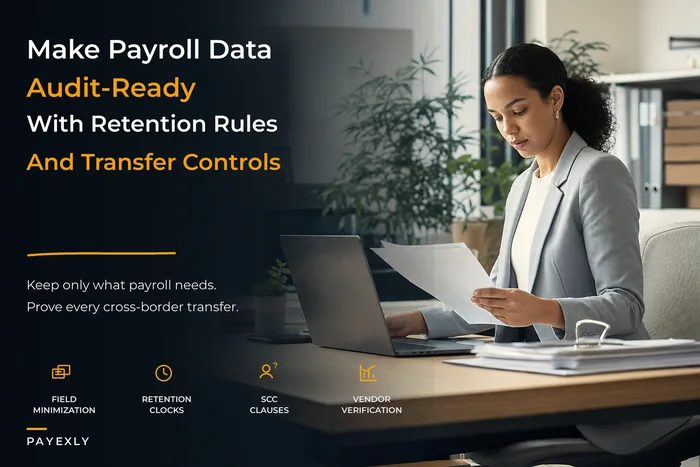 Make payroll data audit-ready: retention, minimization and cross‑border transfer policies with templates