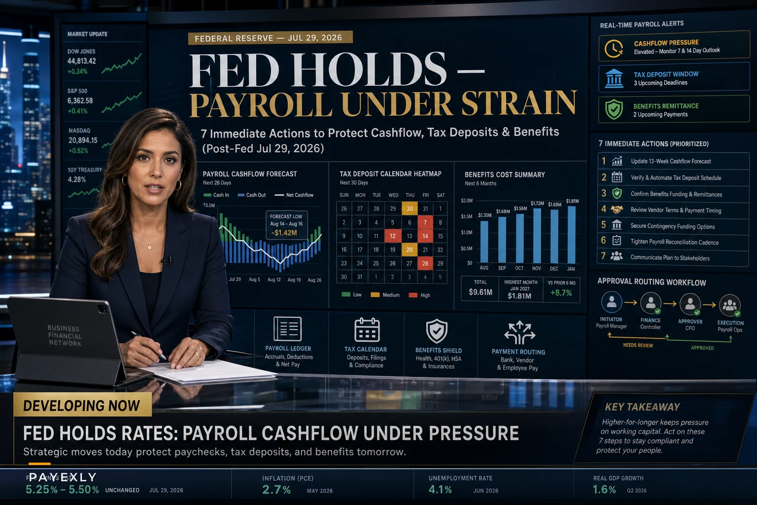 Post-Fed Hold: 7 Immediate Payroll Actions to Protect Cashflow, Tax Deposits and Benefits Costs