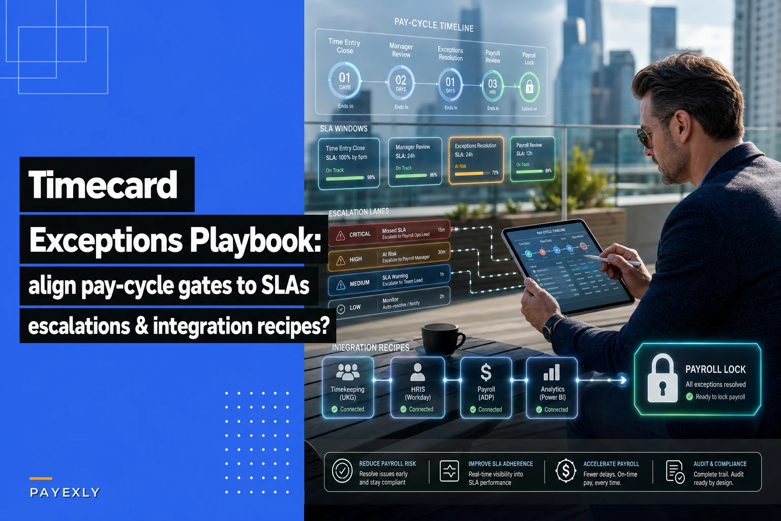 Timecard exception management: align pay-cycle gates to SLAs, escalations and integration recipes
