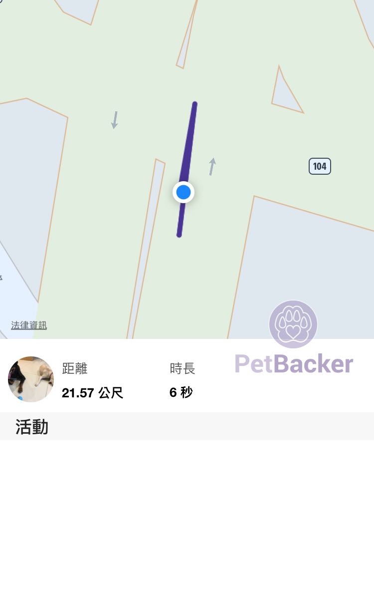 Just completed pet walking of 21.57 公尺 with (null)