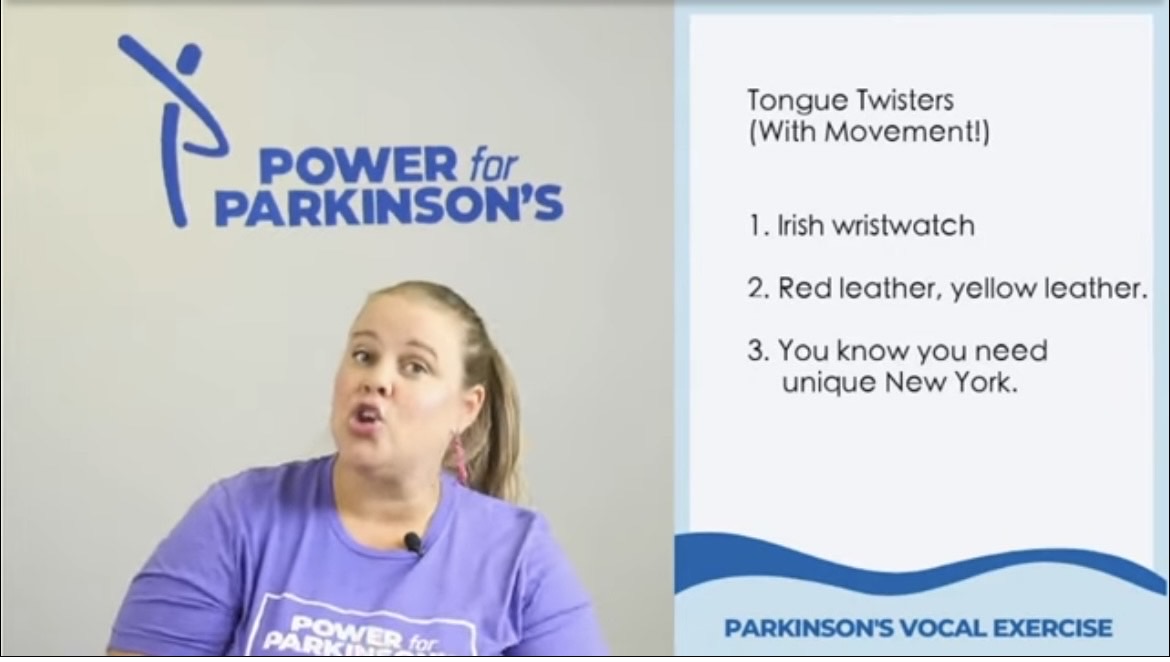 Parkinson's Voice- Speech and Vocal Exercises: tongue twisters