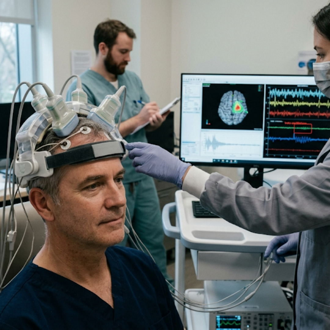 Targeted ultrasound to the motor cortex reduces abnormal brain rhythms and improves movement in Parkinson's