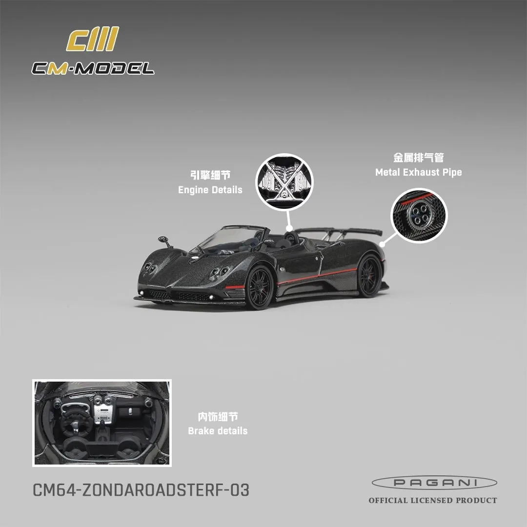 CM Model 1:64 Pagani ZondaF Roadster Montecarlo Gray