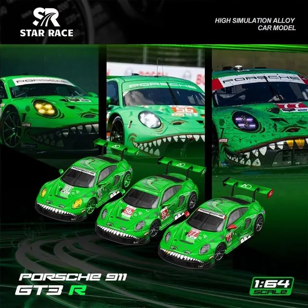 Star Race 1:64 Porsche 911 GT3 T-Rex Three-Car Set