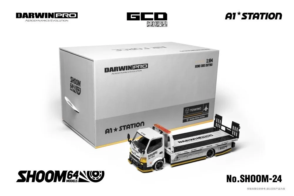 SHOOM64 1:64 HINO300 & DarwinPRO AIRFORCE GREY TRUCK (LHD)