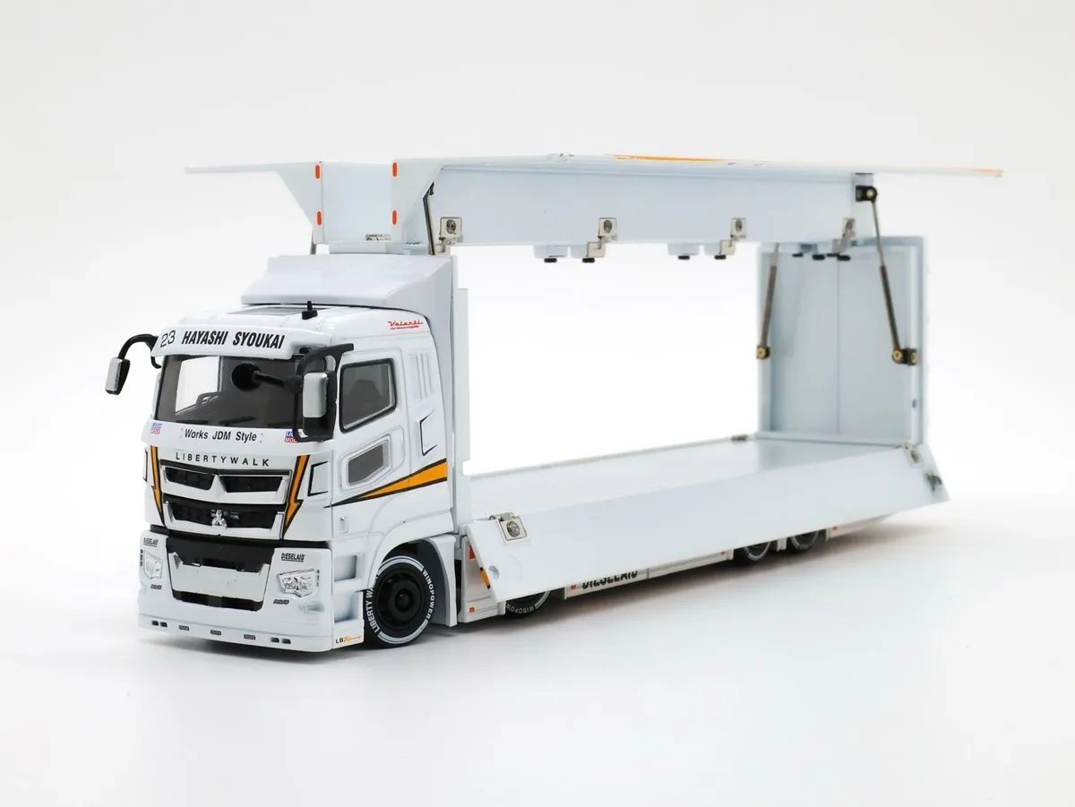 Turbo Truck 1:64 Mitsubishi Fuso Super Great LB-Trucks Yellow Lightning Silhouette Livery