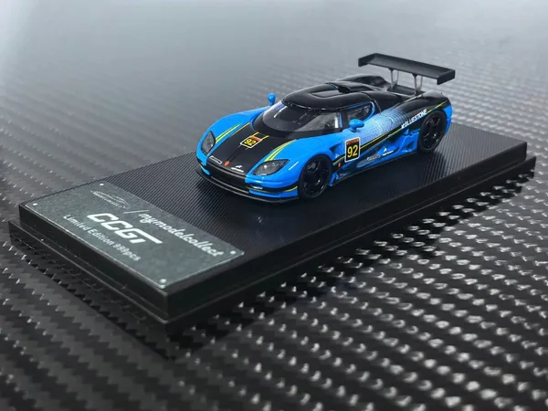 MC 1/64 Koenigsegg CCGT  Blue/Carbon Fiber Livery #92
