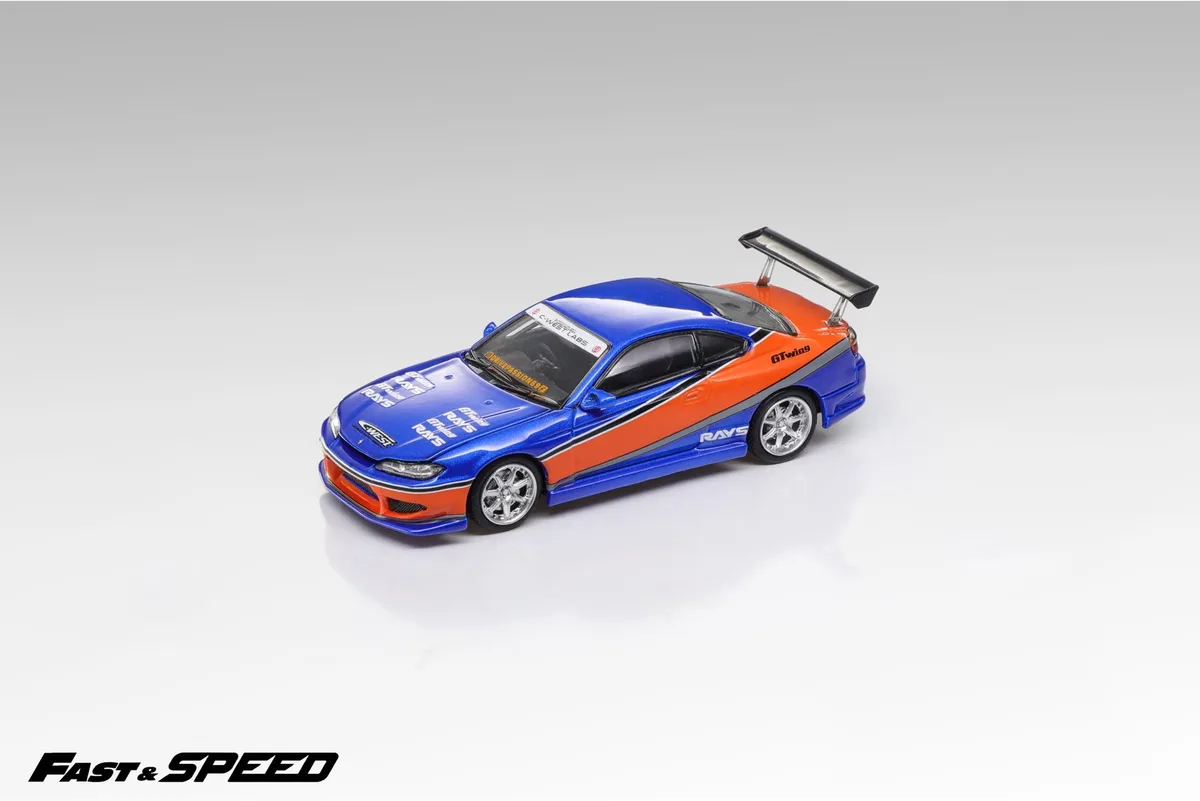 Fast Speed ​​FS 1:64 Silvia S15 "Mona Lisa" FNF Orange-Blue Livery