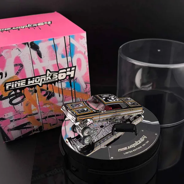 Fine Works64 1:64 Impala Lowrider Black and Gold