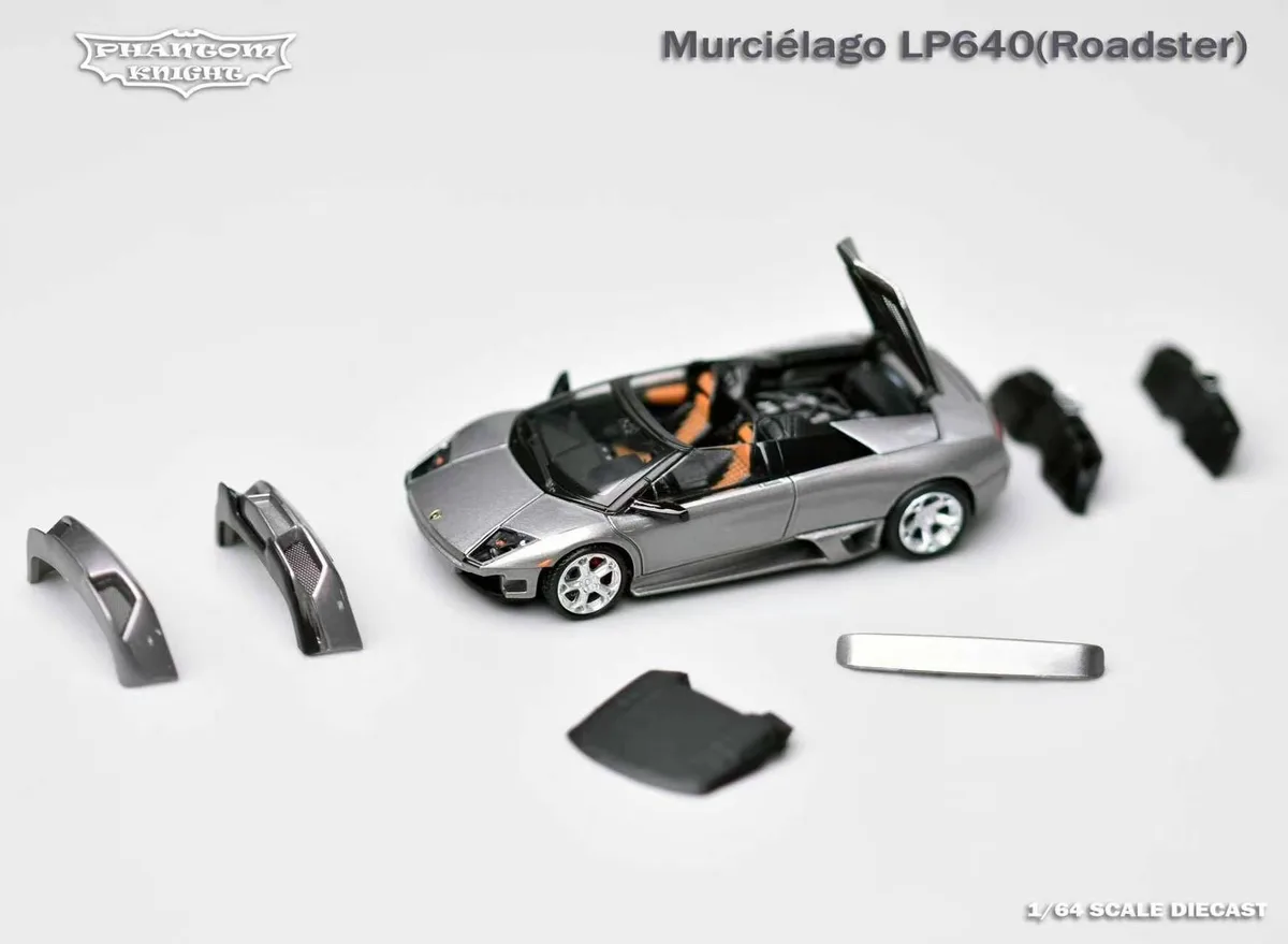 Phantom Knight PK 1:64 Murcielago LP640. Gun Metal Grey, Roadster
