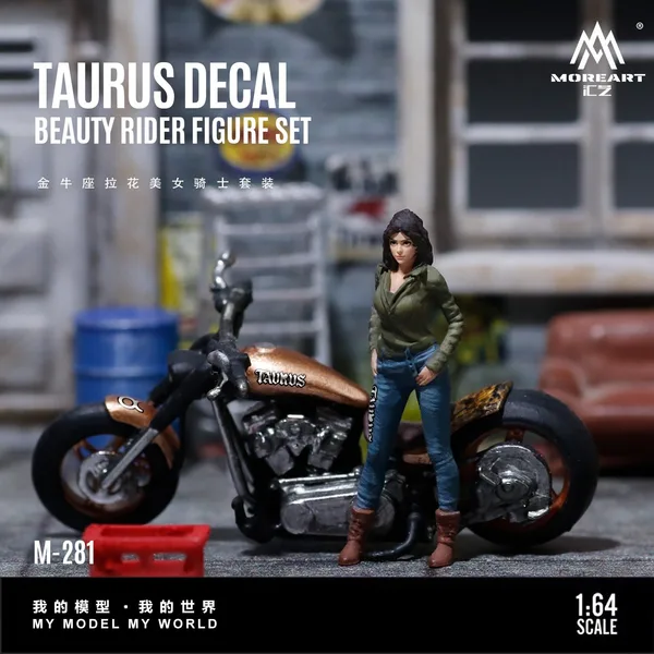MoreArt 1:64 Golden Ox Rider Lady Knight Resin Model Set