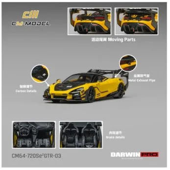 CM Model 1:64 DarwinPRO 720SE²GTR Pearl Yellow #99