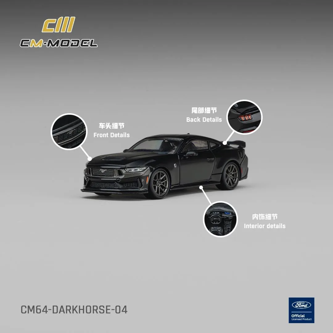 CM Model 1:64 Ford Mustang Darkhorse Shadow Black
