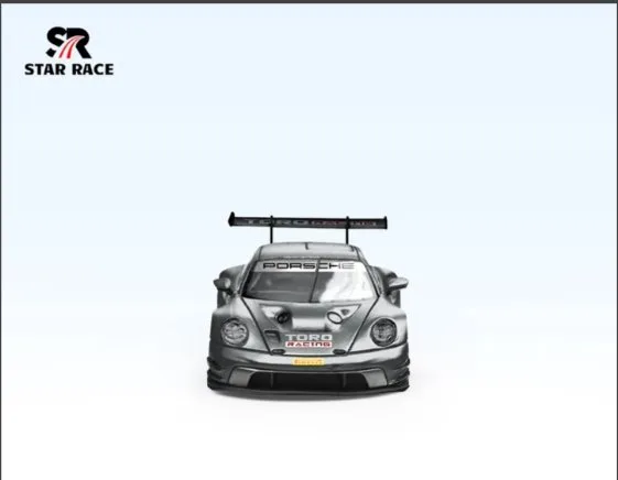 Star Race 1:64 Porsche 911 GT3 Matte Silver Race Car