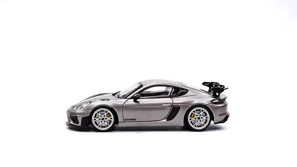 Jicar 1:64 718 GT4 RS GT Silver with Half Carbon Hood