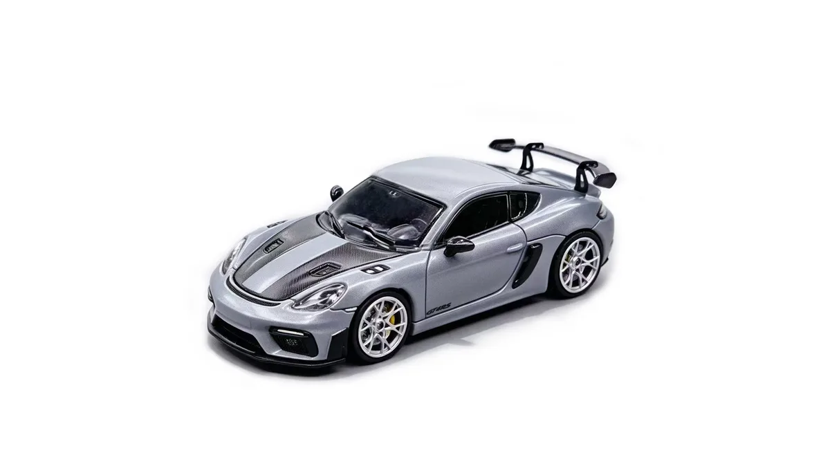 Jicar 1:64 718 GT4 RS Grey with Half Carbon Hood