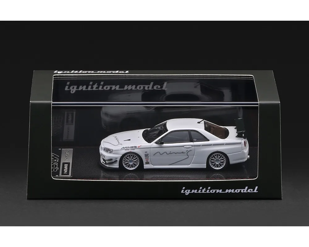 Ignition Model 1:64 Nissan Skyline GT-R Mine’s (R34) – White- Limited Edition