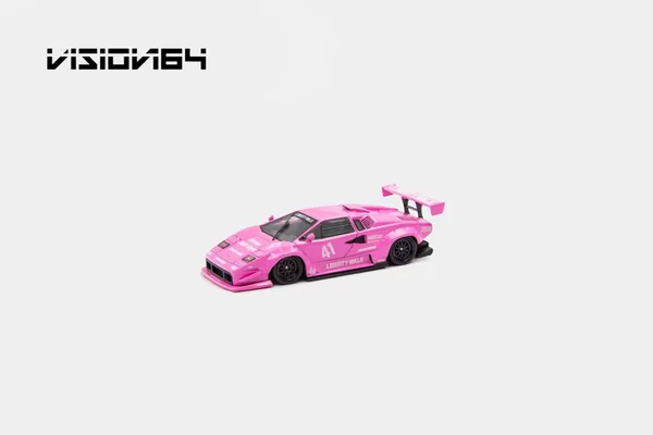 Vision64 1:64 Premium Countach LP500, LB-Works Widebody Modified Version 41 Livery Paint Scheme. Pink