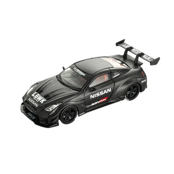 HAPPYCAR 1:64 JDM GT-R35 LBWK 35GT-RR Carbon fiber pattern – Boxed