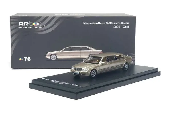 AR Box 1:64 Mercedes-Benz S-Class Pullman S600 Extended 2002 Gold