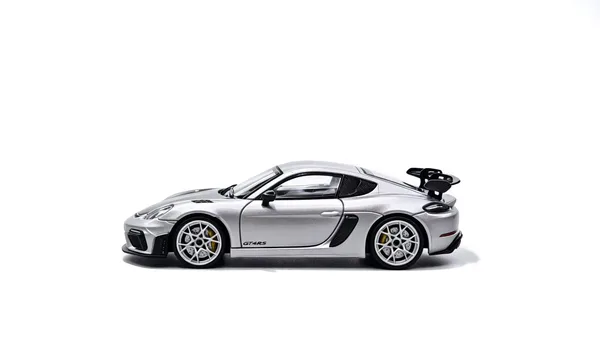 Jicar 1:64 718 GT4 RS Silver with Full Carbon Hood